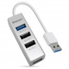 HUB BROBOTIX USB-A V2.0 X3 + USB-A V3.0...
