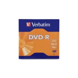 DVD-R Verbatim 4.7GB 16X C/50 Piezas  
                        
                          Disponibles: (0) pzs.  
             