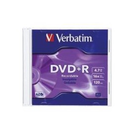 DVD+R Verbatim 4.7GB 16X 1 Pieza  
                        
                          Disponibles: (0) pzs.  
                 