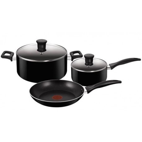 Batería T-Fal 5 pzas Family Cook Negro  
                        
                          Disponibles: (9) pzs.  
           